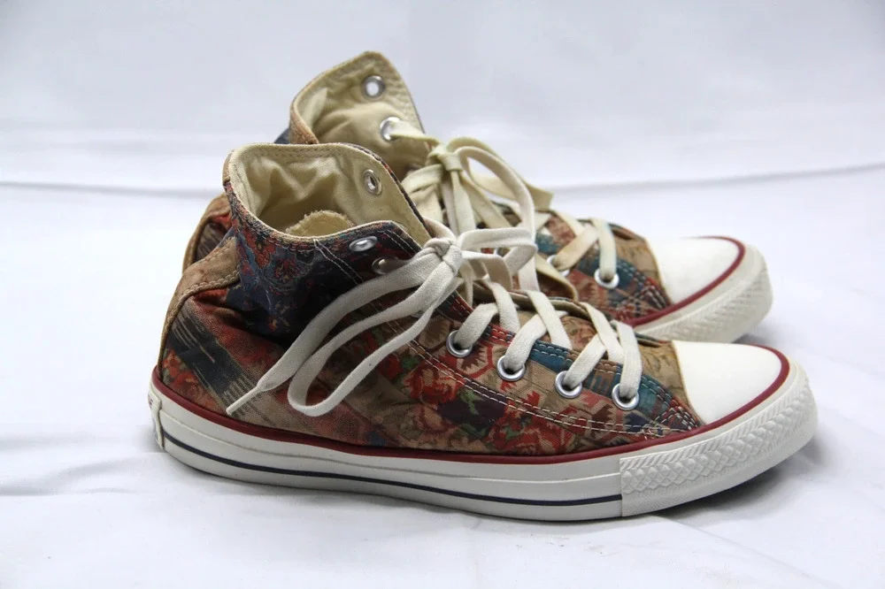 Converse Chuck Taylor All Star Hi Top Shoes Womens 8 Multi Natural Foral 544836C